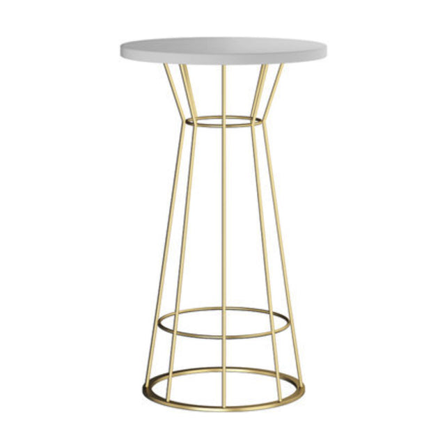 Modern Round Bar Stool and Table Set 1/2/3 Pieces Metal and Wood Pub Set