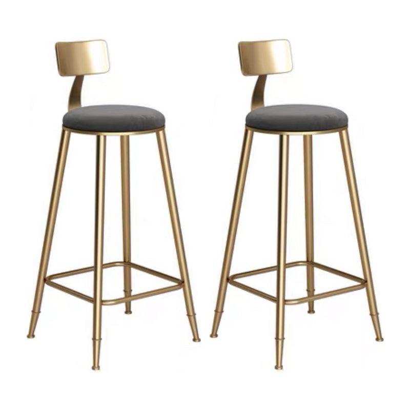 Modern Round Bar Stool and Table Set 1/2/3 Pieces Metal and Wood Pub Set