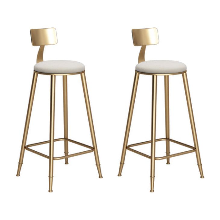 Modern Round Bar Stool and Table Set 1/2/3 Pieces Metal and Wood Pub Set