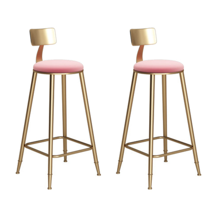 Modern Round Bar Stool and Table Set 1/2/3 Pieces Metal and Wood Pub Set