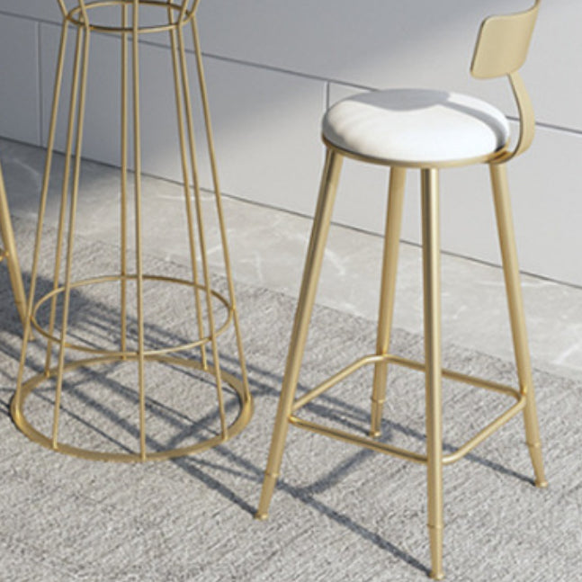 Modern Round Bar Stool and Table Set 1/2/3 Pieces Metal and Wood Pub Set