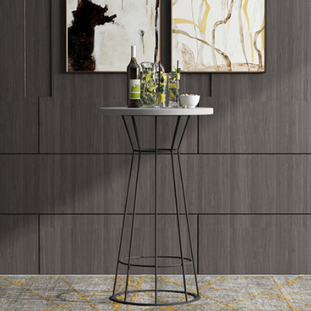 Modern Round Bar Stool and Table Set 1/2/3 Pieces Metal and Wood Pub Set