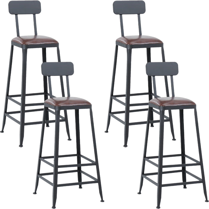 Industrial 1/3/4/5 Pieces Bar Table Set Square Pine Wood Counter Table with Stools