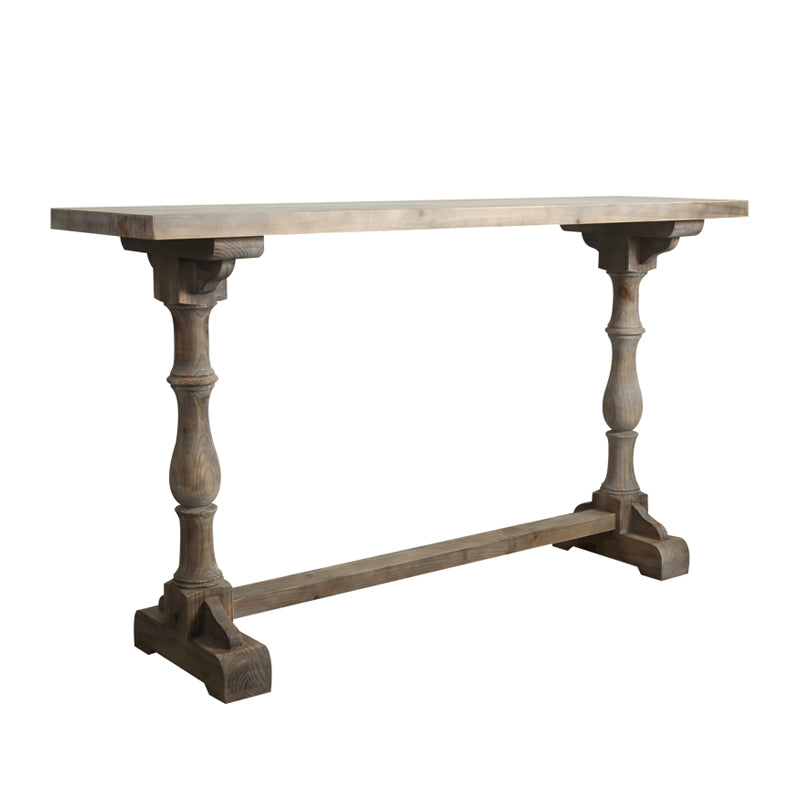 Industrial Rectangle Wooden Bar Table Set 1/2/3/4 Pieces Counter Table with High Stools