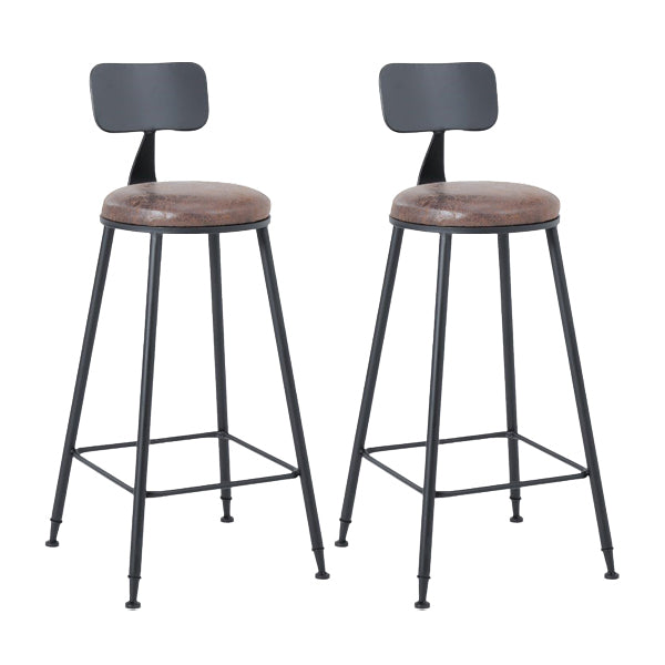 Industrial Bar Set 1/2/3/5 Pcs Metal Bar Stools and Solid Wood Top Bar Table