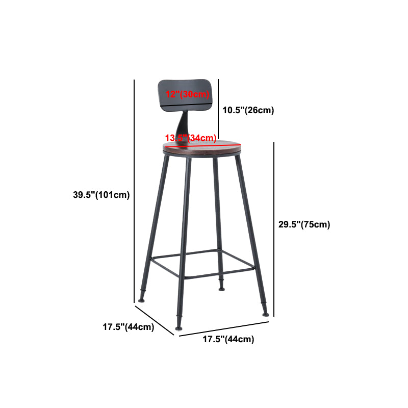 Industrial Bar Set 1/2/3/5 Pcs Metal Bar Stools and Solid Wood Top Bar Table