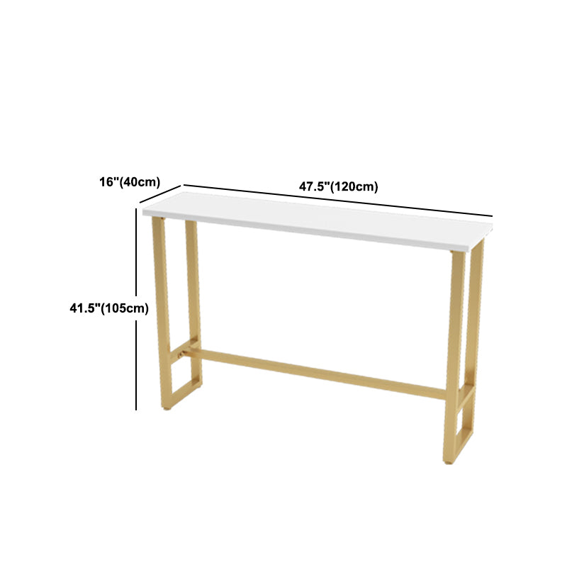 Glam 1/4/7 Pieces Bar Table Set Rectangle Wood Counter Table with High Stools