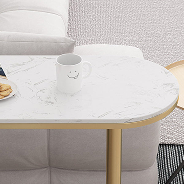 Faux Marble Bar Table Set Glam Style 1/2/3 Pieces Counter Table for Indoor