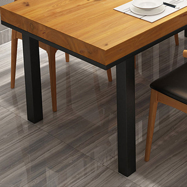 Industrial Rectangle Dining Set 1/2/5 Pieces Solid Wood Dinette Set for Shop