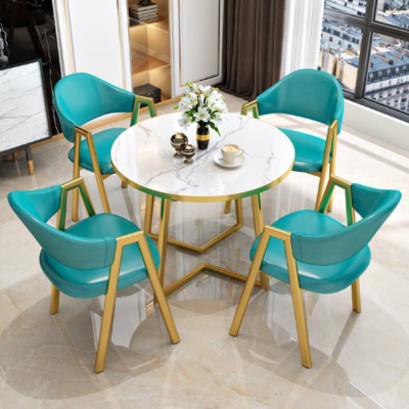 Glam Dining Set Solid Wood 1/2/3/5 Pieces Dining Furniture for Home