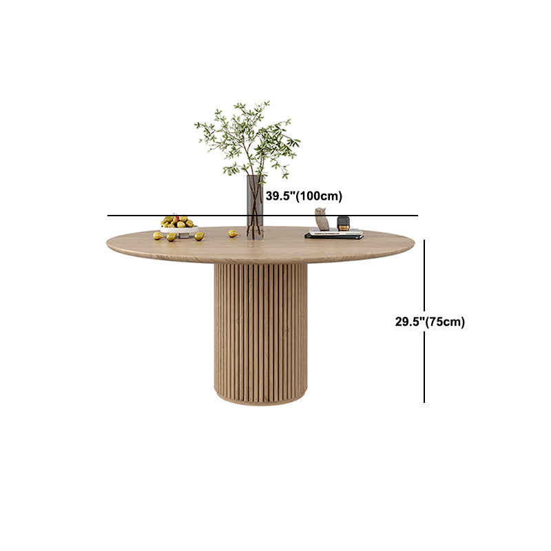 Solid Wood Dining Table Set 1/4/7 Pcs Round Table with Side Chairs