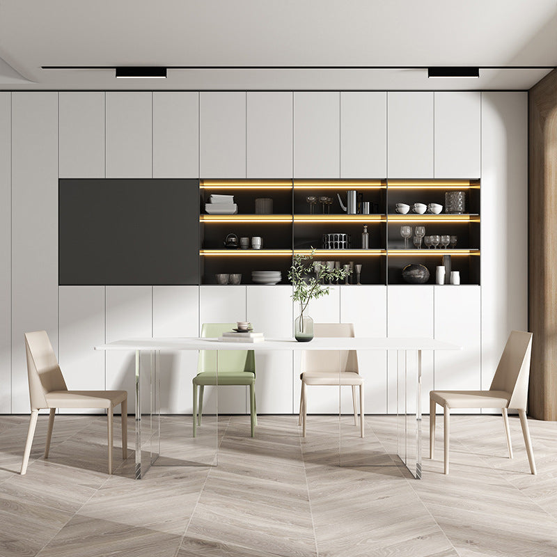 Modern Dining Set Stone 1/2/7 Pieces Dining Furniture for Home