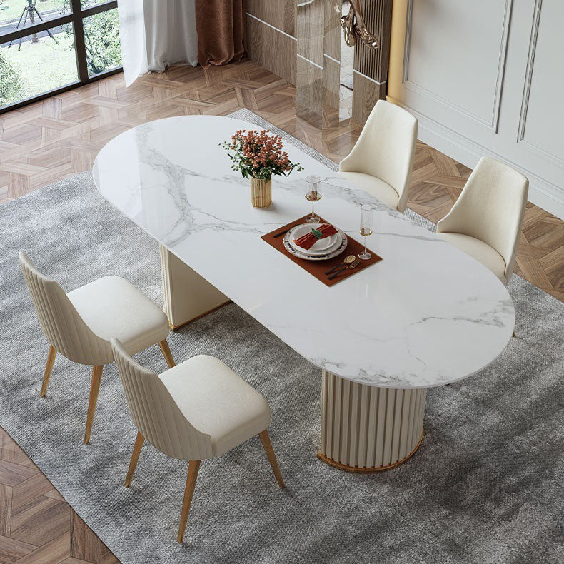 Glam Dining Set Sintered Stone 1/2/4/5 Pieces Dining Furniture for Home