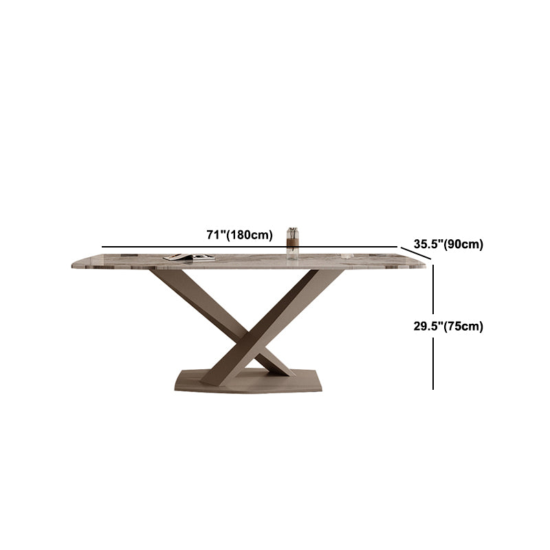 Glam Dining Set 1/3/4 Pcs Gold Rectangle Dining Table with Upholstered Chairs