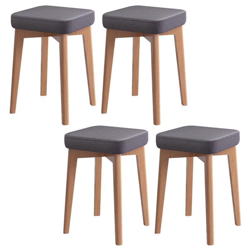 Indoor Cotton Ottoman Tear Resistant with Four Legs Cube Ottoman Square Modern