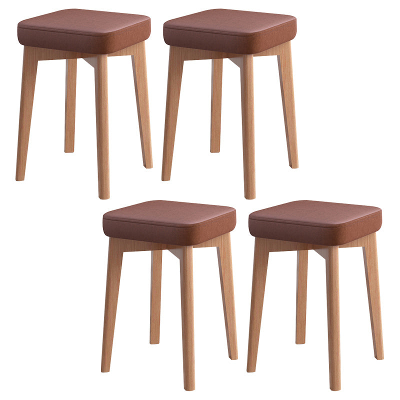 Indoor Cotton Ottoman Tear Resistant with Four Legs Cube Ottoman Square Modern