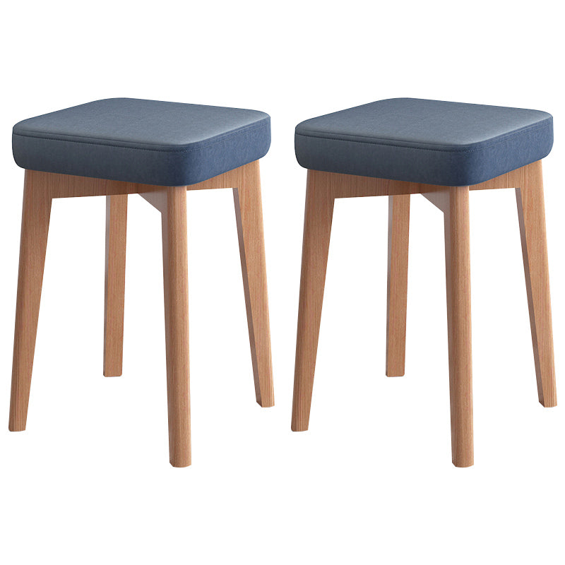 Indoor Cotton Ottoman Tear Resistant with Four Legs Cube Ottoman Square Modern