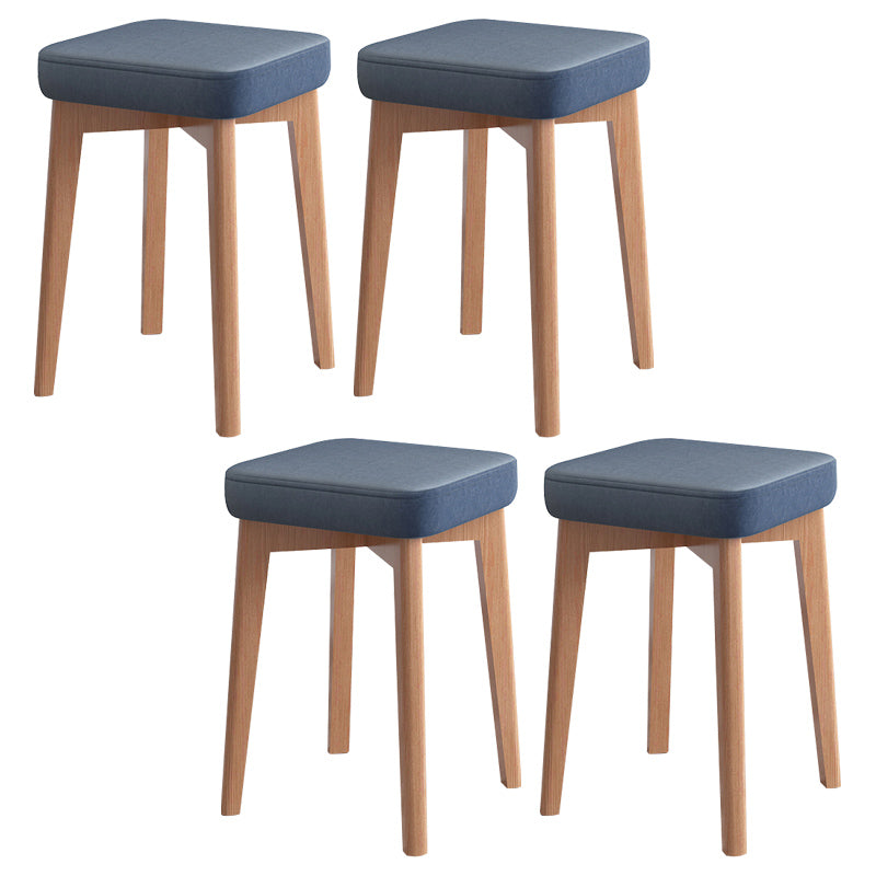 Indoor Cotton Ottoman Tear Resistant with Four Legs Cube Ottoman Square Modern