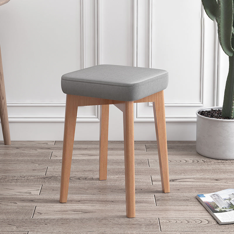 Indoor Cotton Ottoman Tear Resistant with Four Legs Cube Ottoman Square Modern
