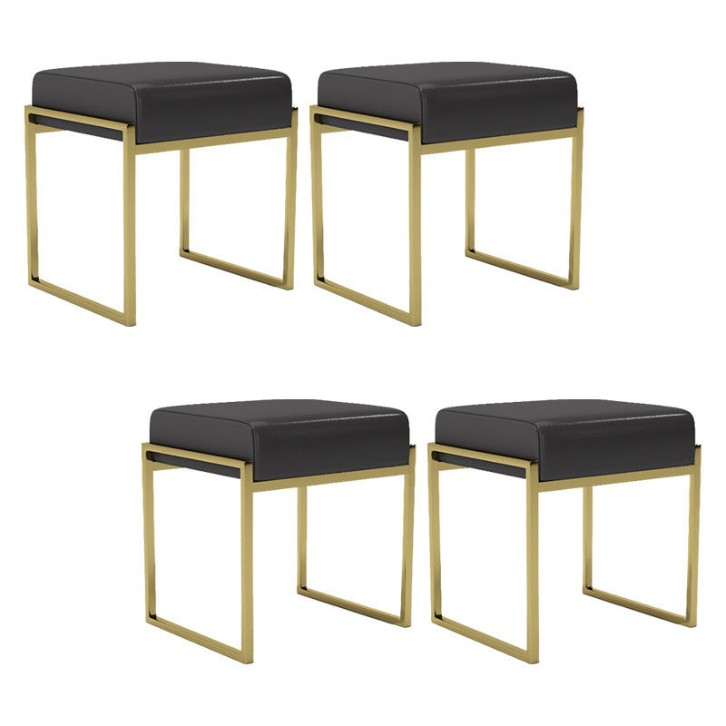 Modern Faux Leather Ottoman Pure Color Waterproof Rectangle Chair Ottoman