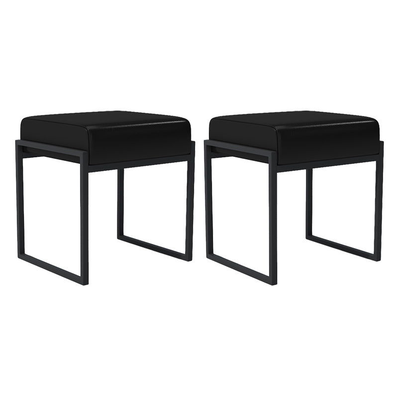 Modern Faux Leather Ottoman Pure Color Waterproof Rectangle Chair Ottoman