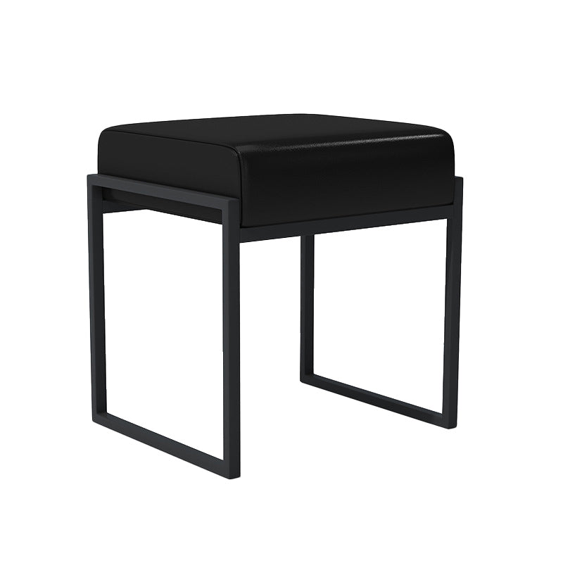 Modern Faux Leather Ottoman Pure Color Waterproof Rectangle Chair Ottoman