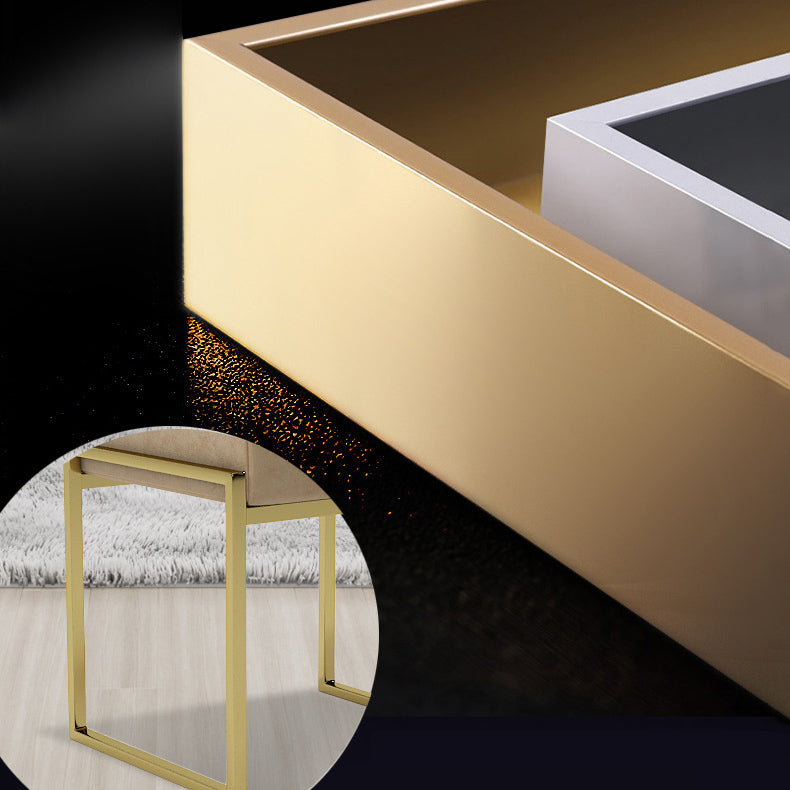 Modern Faux Leather Ottoman Pure Color Waterproof Rectangle Chair Ottoman