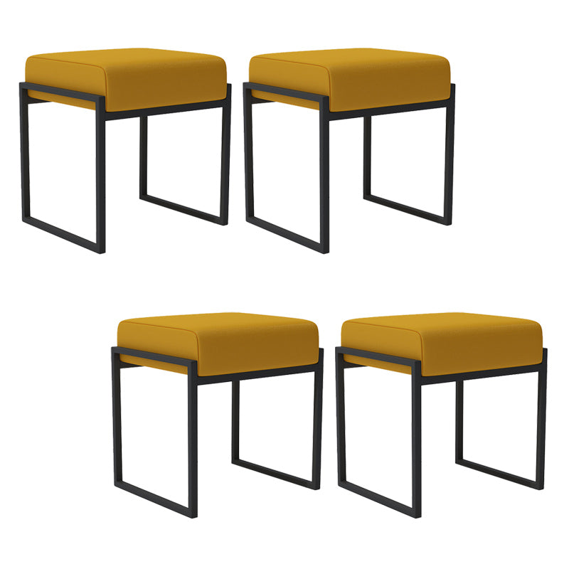 Modern Faux Leather Ottoman Pure Color Waterproof Rectangle Chair Ottoman