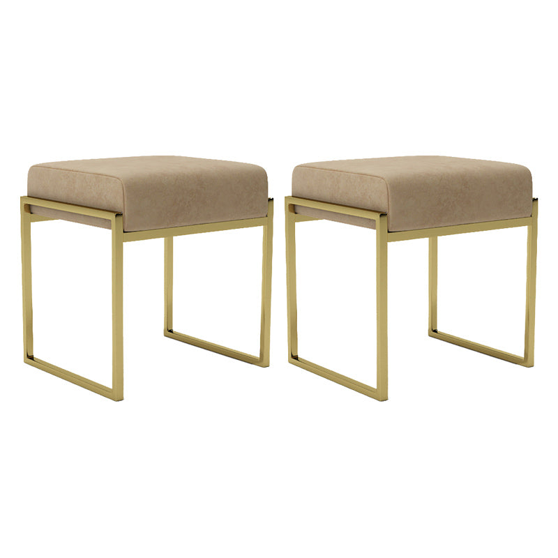 Modern Faux Leather Ottoman Pure Color Waterproof Rectangle Chair Ottoman