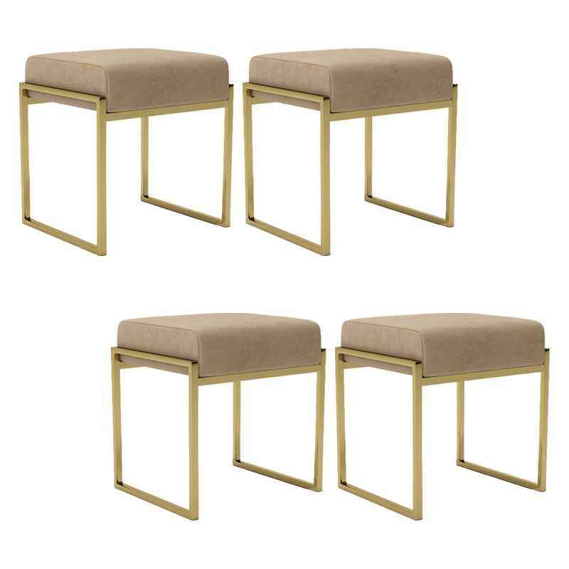 Modern Faux Leather Ottoman Pure Color Waterproof Rectangle Chair Ottoman