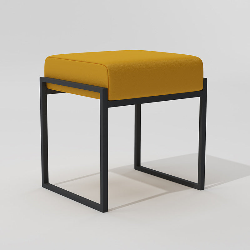 Modern Faux Leather Ottoman Pure Color Waterproof Rectangle Chair Ottoman