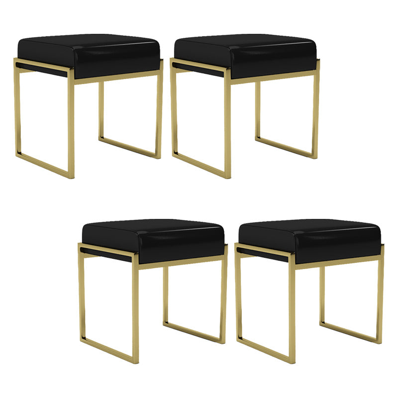 Modern Faux Leather Ottoman Pure Color Waterproof Rectangle Chair Ottoman