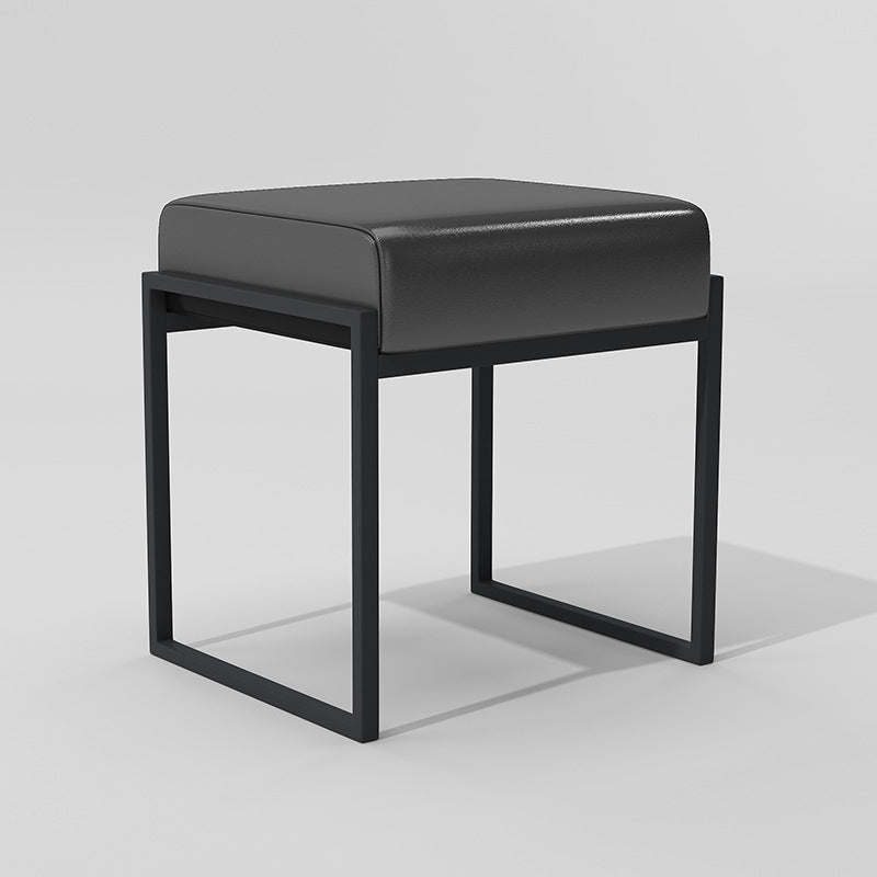 Modern Faux Leather Ottoman Pure Color Waterproof Rectangle Chair Ottoman