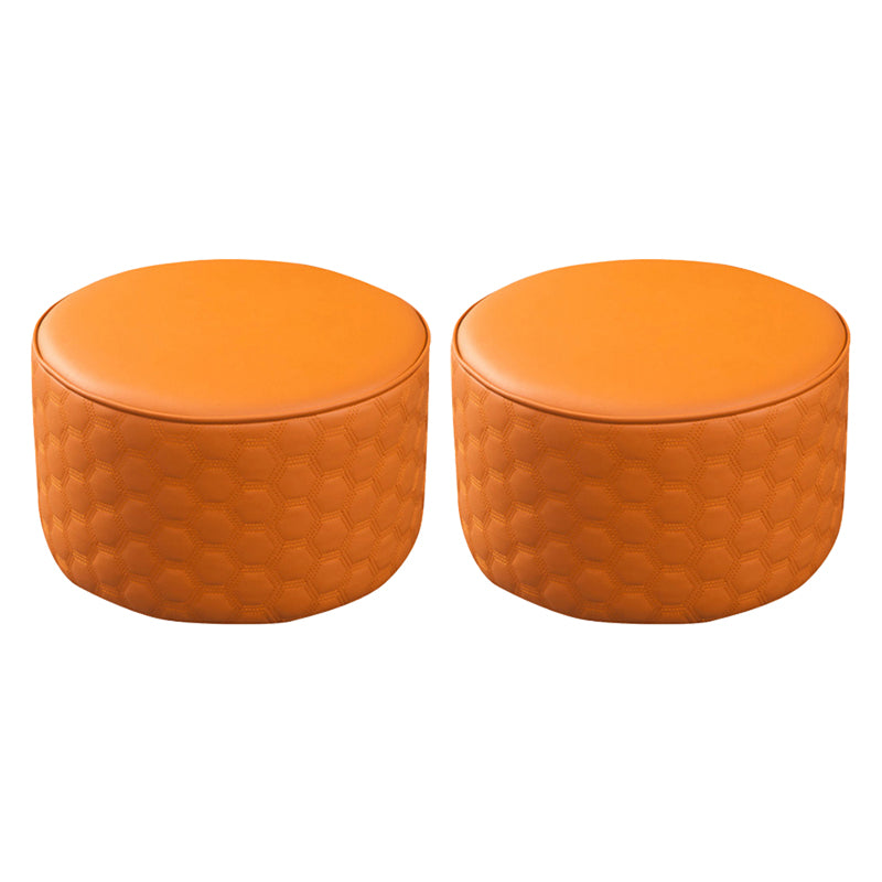 Hexagonal Pattern Water Resistant Standard Modern Orange for Drawing Room