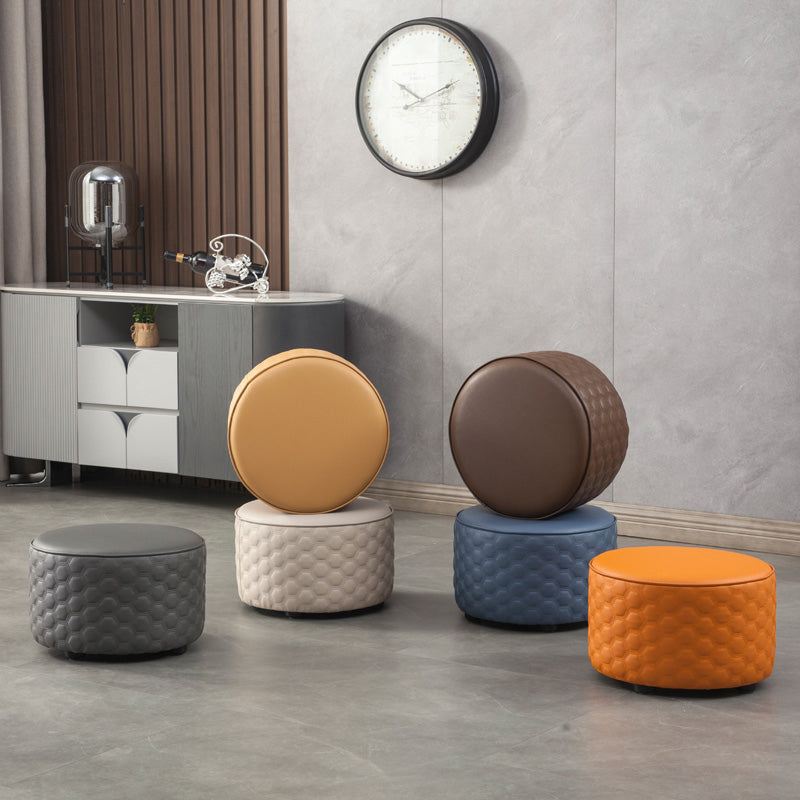 Hexagonal Pattern Water Resistant Standard Modern Orange for Drawing Room