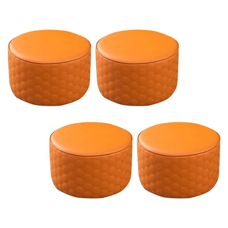 Hexagonal Pattern Water Resistant Standard Modern Orange for Drawing Room