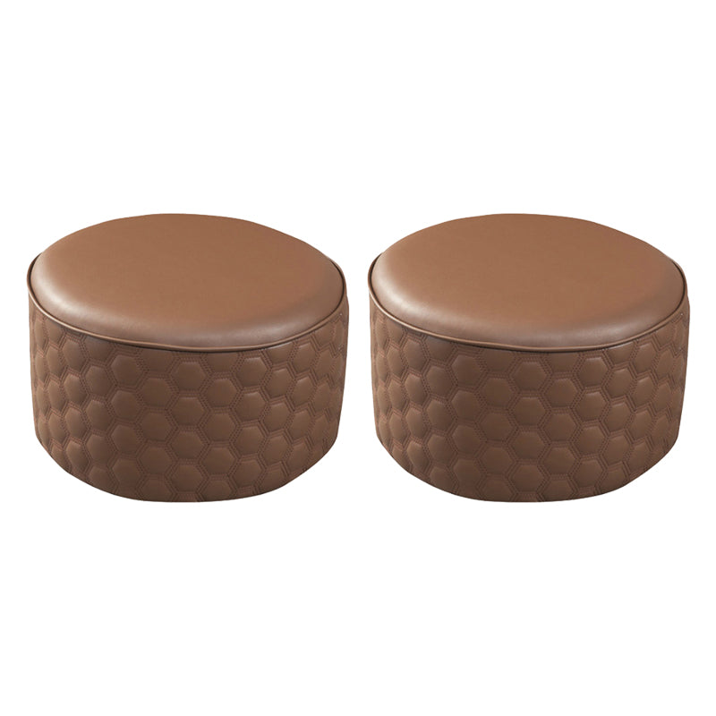 Hexagonal Pattern Water Resistant Standard Modern Orange for Drawing Room