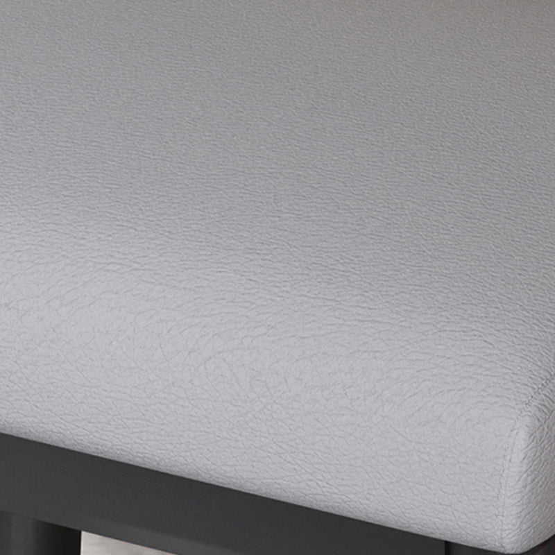 Stylish Pouf Ottoman Solid Color Water Resistant Rectangle Footstool Ottoman