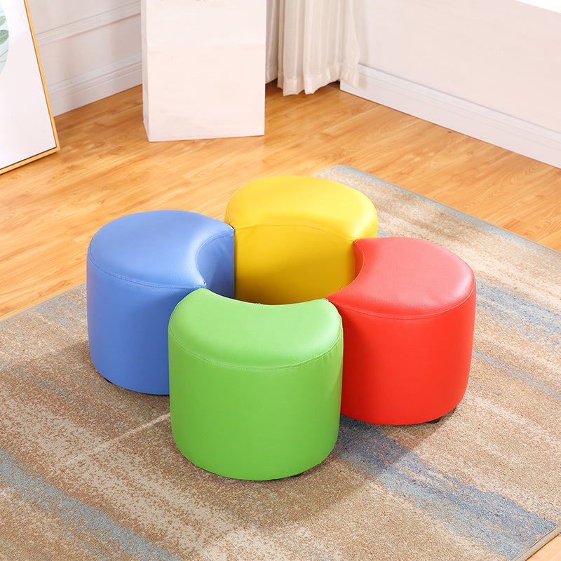 Modern Specialty Target Pouf Plain PU Leather Water Resistant Ottoman Taverna