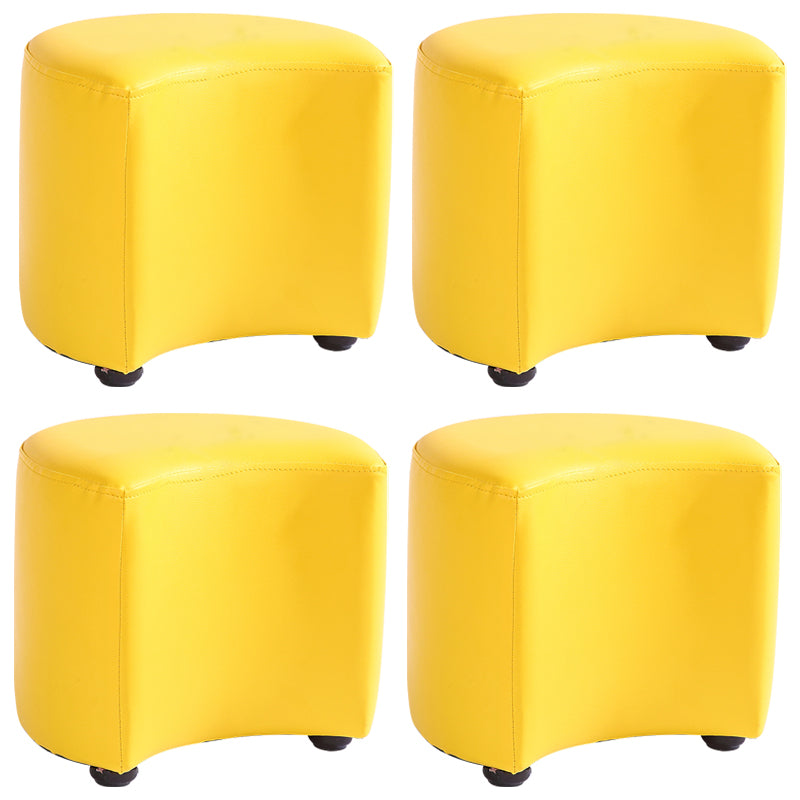 Modern Specialty Target Pouf Plain PU Leather Water Resistant Ottoman Taverna