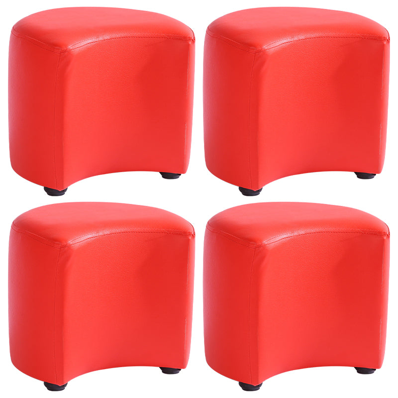 Modern Specialty Target Pouf Plain PU Leather Water Resistant Ottoman Taverna