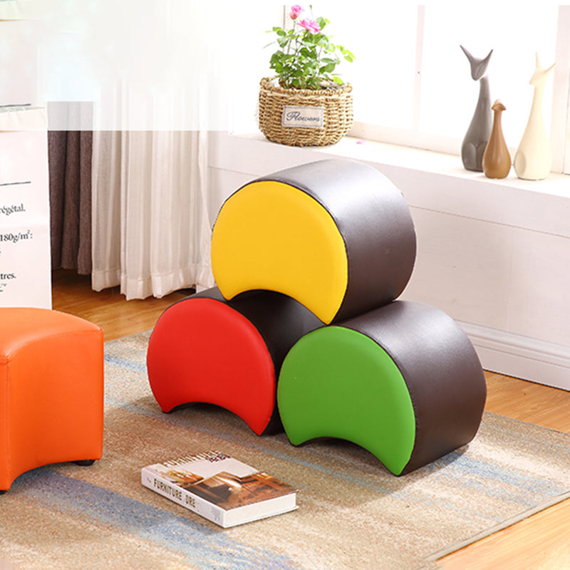 Modern Specialty Target Pouf Plain PU Leather Water Resistant Ottoman Taverna