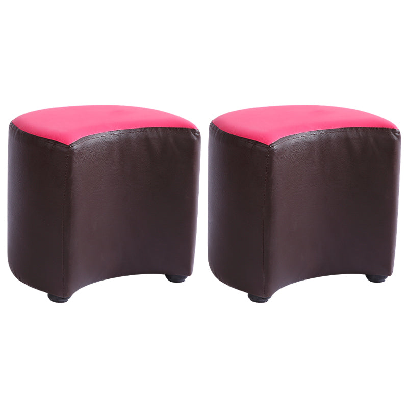 Modern Specialty Target Pouf Plain PU Leather Water Resistant Ottoman Taverna
