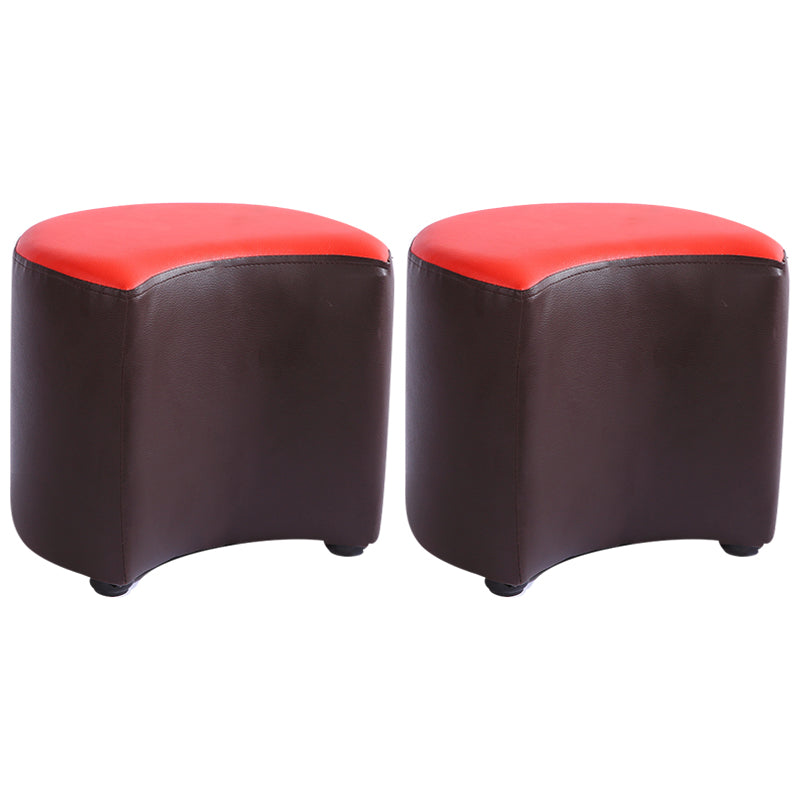 Modern Specialty Target Pouf Plain PU Leather Water Resistant Ottoman Taverna