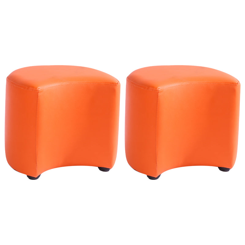 Modern Specialty Target Pouf Plain PU Leather Water Resistant Ottoman Taverna