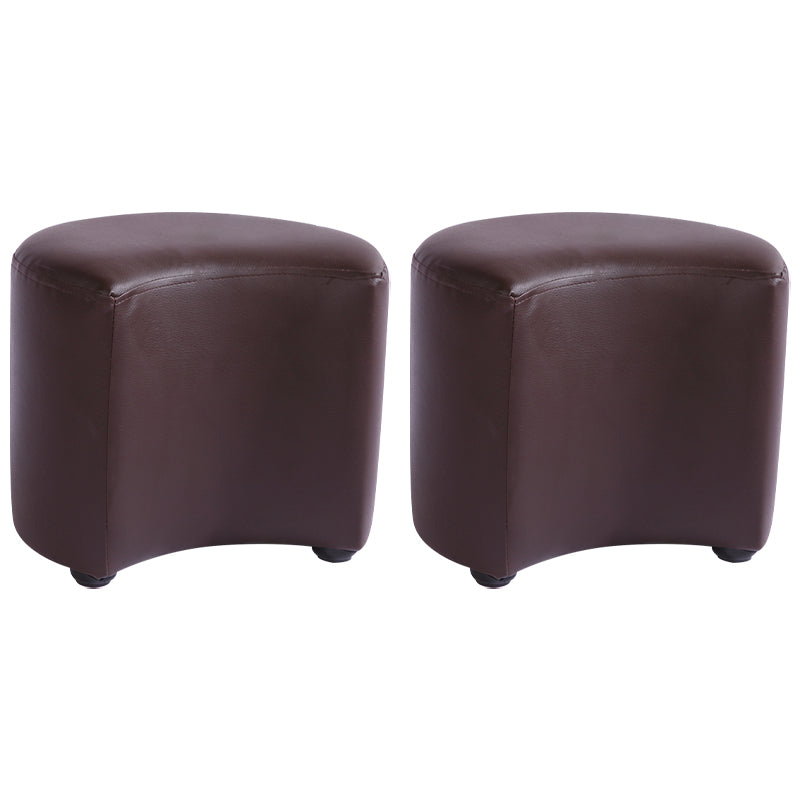 Modern Specialty Target Pouf Plain PU Leather Water Resistant Ottoman Taverna