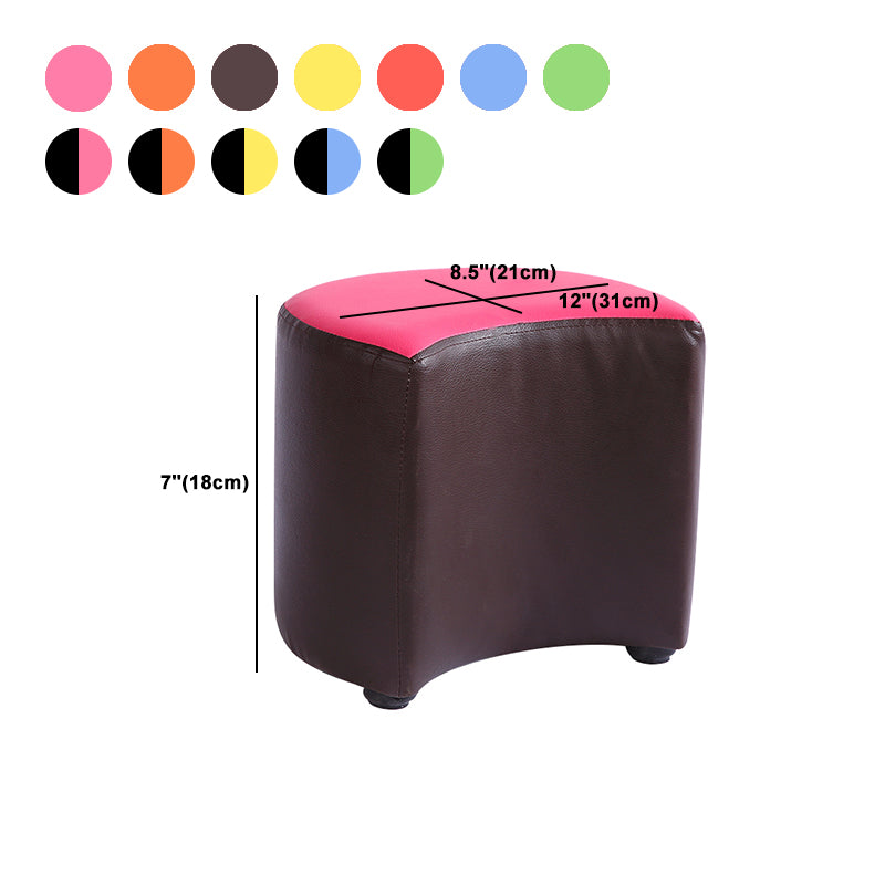 Modern Specialty Target Pouf Plain PU Leather Water Resistant Ottoman Taverna