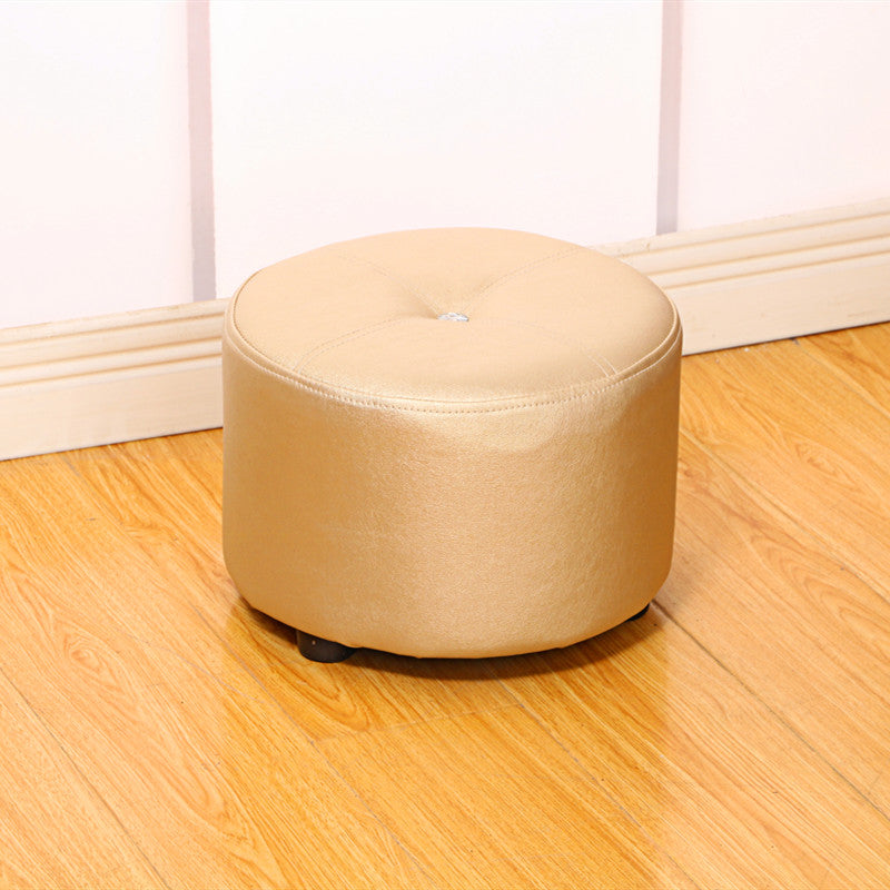 Pure Color Stain Resistant Standard Round Modern Yellow for Living Room