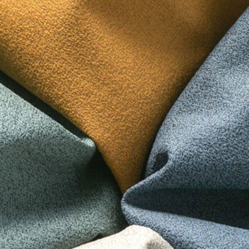 Modern Stain Resistant Standard Round Yellow Leather Ottoman for Living Room