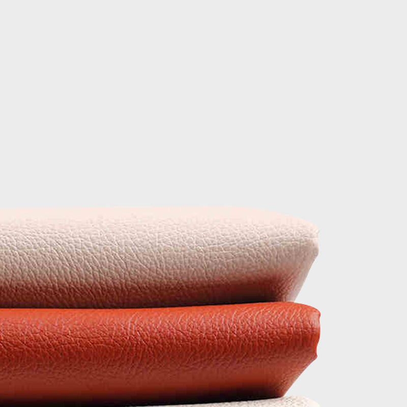 Modern Ottoman Water Resistant Tufted Leather Round Foot Stool Ottoman